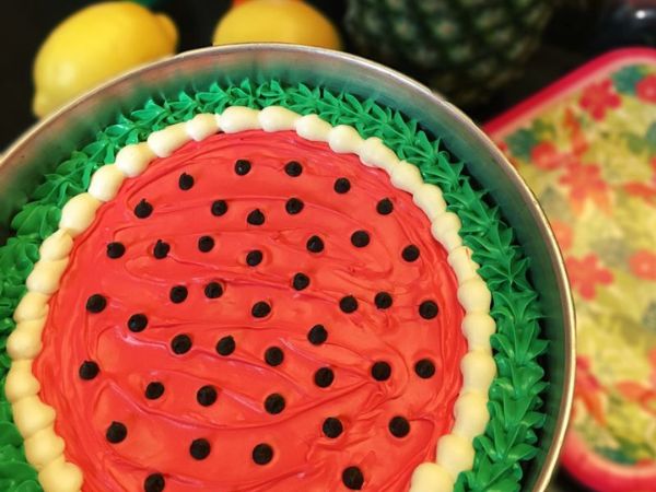 Watermelon Cookie Cake